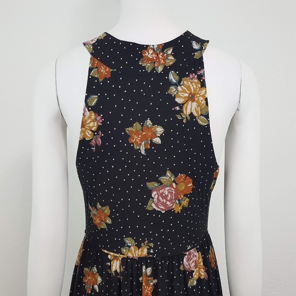 **NFS**{Free People} Floral Polka Dot Maxi Dress M - Picture 7 of 8